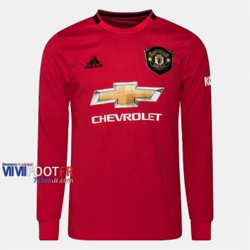 Nouveau Flocage Maillot Foot Manchester United Manche Longue Homme Domicile 2019-2020 Personnalise