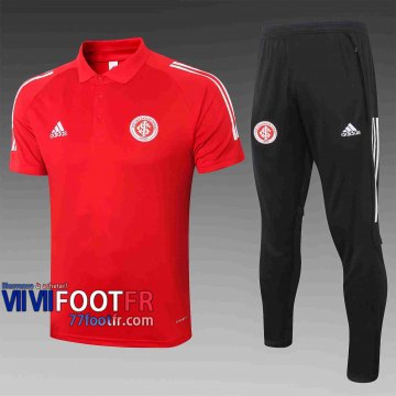 Polo de foot Bresil 2020 2021 rouge C449#