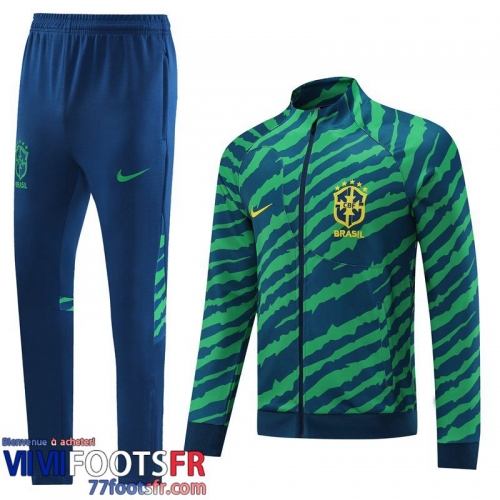 Veste Foot Bresil vert Homme 2022 2023 JK539