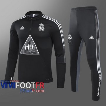 77footfr Survetement Foot Real Madrid noir - Co-brande 2020 2021 T81