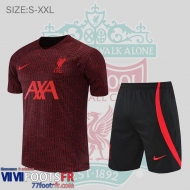 Survetement T Shirt Liverpool rouge foncé Homme 2022 2023 TG484