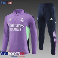 KIT: Survetement de Foot Real Madrid Violet Enfant 2022 2023 TK539