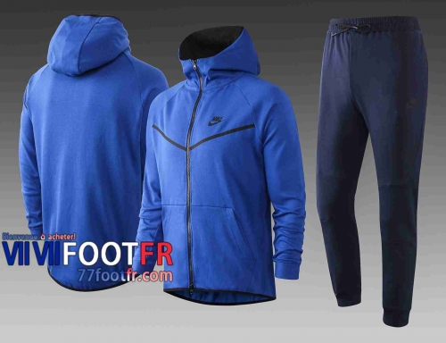 Survetement Foot Sport Sweat a Capuche - Veste bleu 2020 2021