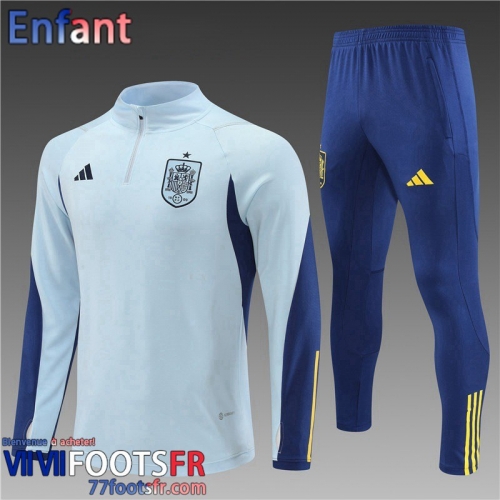 KIT: Survetement de Foot Espagne bleu clair Enfant 2022 2023 TK421