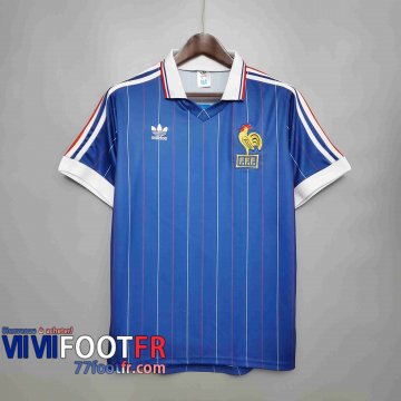 77footfr Retro Maillots foot France 1982 Domicile