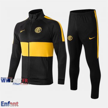 Promo: Ensemble Survetement Inter Milan Enfant Noir/Jaune 2019/2020 Nouveau