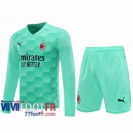 77footfr Maillots foot AC Milan Gardiens de but Manche Longue blue-green 2020 2021