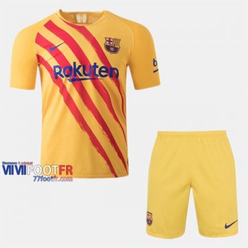 Nouveau Flocage Maillot De Foot Barcelone FC Homme Quatrieme Senyera 2019-2020 Personnalise :77Footfr