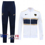 77footfr Veste Foot Pumas UNAM blanc - Version du joueur 2020 2021 J29