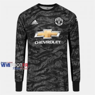 Nouveau Flocage Maillot De Foot Gardien Manchester United Homme Noir 2019-2020 Personnalise :77Footfr