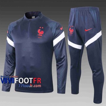 Survetement Foot France 2020 2021 Bleu Grande taille