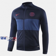 Boutique Veste Foot PSG Paris Bleu Fonce 2019/2020 Nouveau Promo