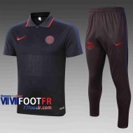 Polo de foot PSG 2020 2021 Noir - gris C426#