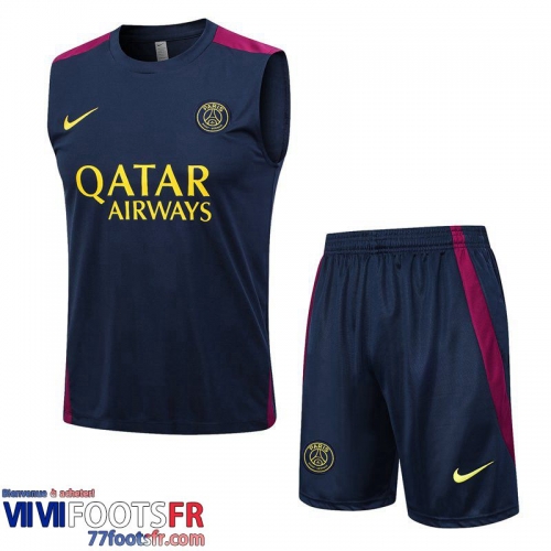 Survetement Sans manches PSG bleu Homme 2023 2024 TG766