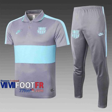 Polo de foot Barcelone 2020 2021 Gris-vert C414#