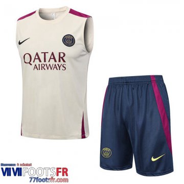 Survetement Sans manches PSG abricot Homme 2023 2024 TG765