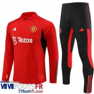 Survetement de Foot Manchester United rouge Homme 2023 2024 TG920