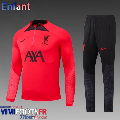 Survetement de Foot Liverpool rouge Enfant 2022 2023 TK382