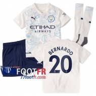 77footfr Manchester City Maillot de foot Bernardo #20 Third Enfant 20-21