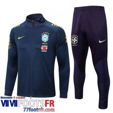 Veste Foot Bresil bleu marine Homme 2022 2023 JK634