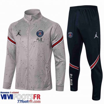 Veste Foot PSG Homme Gris clair 2021 2022 JK90