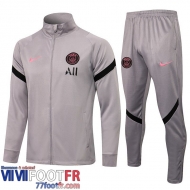 Veste Foot PSG Paris Gris clair 21-22 JK39