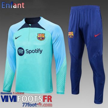 Survetement de Foot Barcelone vert Enfant 2022 2023 TK511