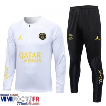 Survetement de Foot PSG Blanc Homme 2023 2024 TG737