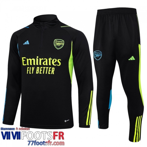 Survetement de Foot Arsenal noir Homme 2023 2024 TG870