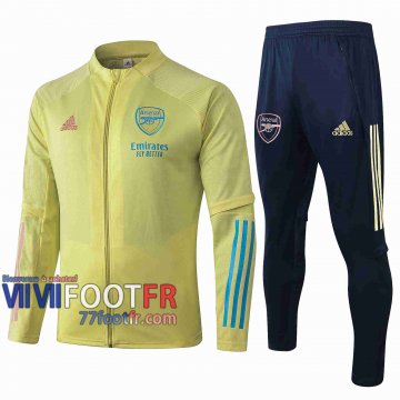 77footfr Arsenal Survetement Foot Enfant - Veste Jaune 20-21 E482