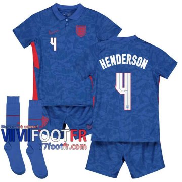 77footfr Angleterre Maillot de foot Henderson #4 Exterieur Enfant 20-21