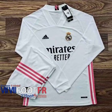 77footfr Maillots foot Real Madrid Domicile Manche Longue 2020 2021