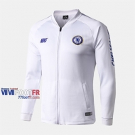 Magasins Veste Foot FC Chelsea Blanc 2019/2020 Nouveau Promo