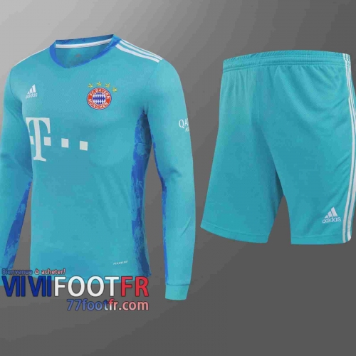 77footfr Maillots foot Bayern Gardiens de but Manche Longue blue 2020 2021