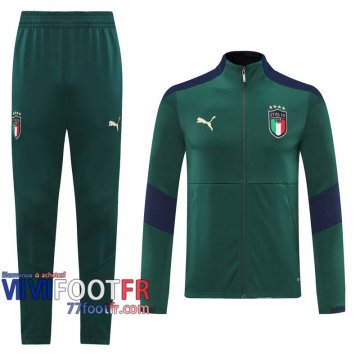 77footfr Veste Foot Italie Vert foncE - Entrainement 2020 2021 J89