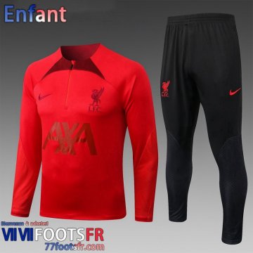 KIT: Survetement de Foot Liverpool rouge Enfant 2022 2023 TK454