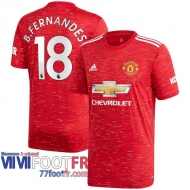 Maillot de foot Manchester United Bruno Fernandes #18 Domicile 2020 2021