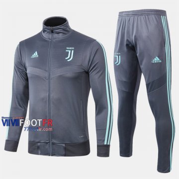 Classique Ensemble Veste Survetement Foot Juventus Gris 2019-2020 Nouveau