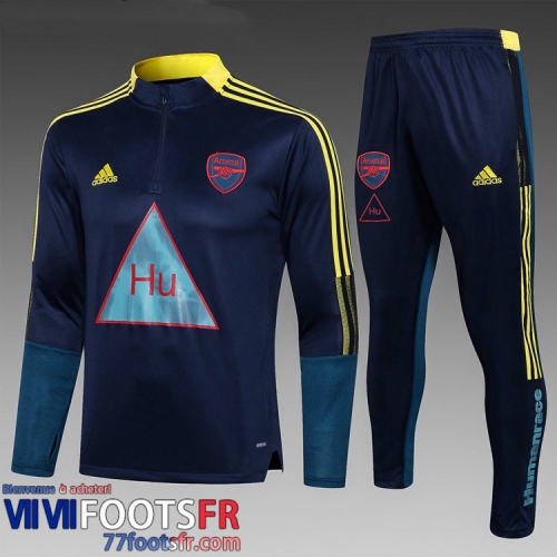 Kits: Survetement de Foot Arsenal Bleu foncé Enfant 2021 2022 TK81