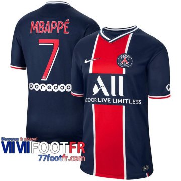 Maillot de foot PSG Mbappé #7 Domicile 20-21