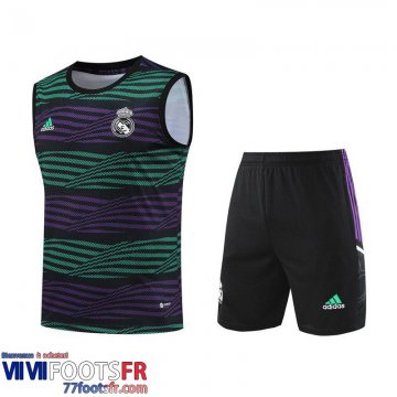 Survetement Sans manches Real Madrid Violet vert Homme 2023 2024 TG798