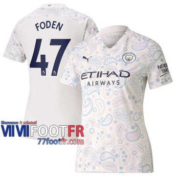 77footfr Manchester City Maillot de foot Foden #47 Third Femme 20-21