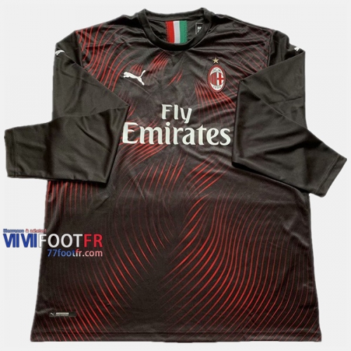 Nouveau Flocage Maillot Foot Milan AC Manche Longue Homme Third 2019-2020 Personnalise :77Footfr