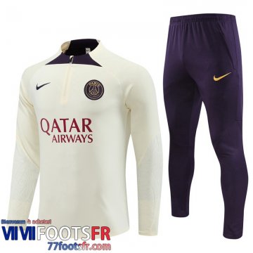 Survetement de Foot PSG jaune clair Homme 2023 2024 TG842