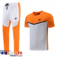Survetement T Shirt Sport blanc orangé Homme 2022 2023 TG483