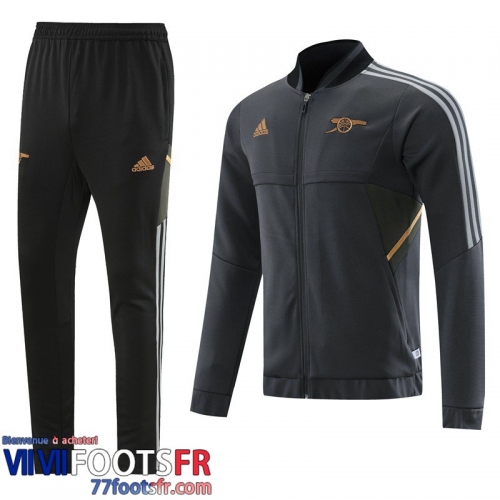 Veste Foot Arsenal gris Homme 2022 2023 JK642