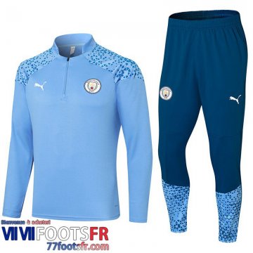 Survetement de Foot Manchester City bleu ciel Homme 2023 2024 A123