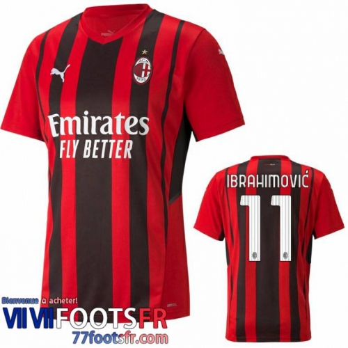 Maillot De Foot AC Milan Domicile Ibrahimovic #11 Homme 21 22