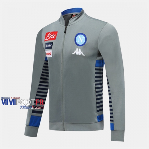 Magasins Veste Foot Ssc Naples Gris 2019/2020 Nouveau Promo