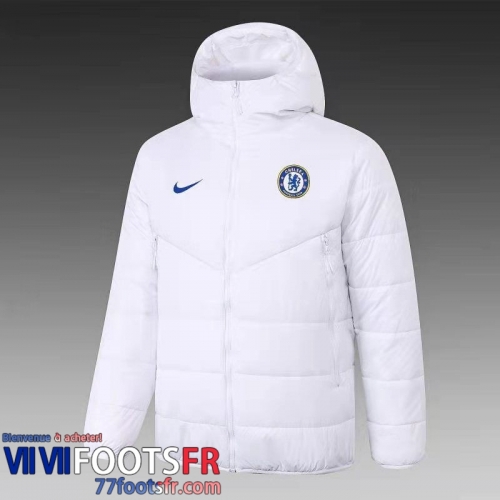 Doudoune Foot Chelsea blanche Homme 2021 2022 DD32